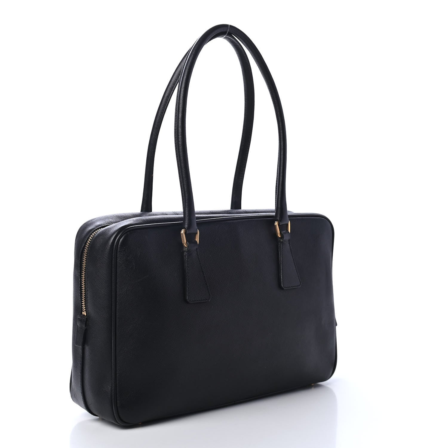 Prada Saffiano Lux Bowler Black 2 of 5