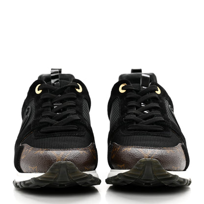 Louis Vuitton Suede Monogram Run Away Sneakers 38.5 Black 2 of 8