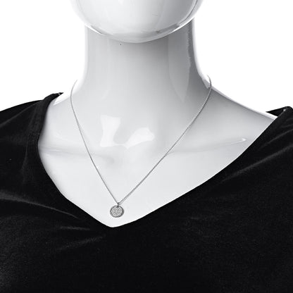 David Yurman 18K White Gold Diamond Cable Collectibles Pave Charm Pendant Necklace 2 of 5