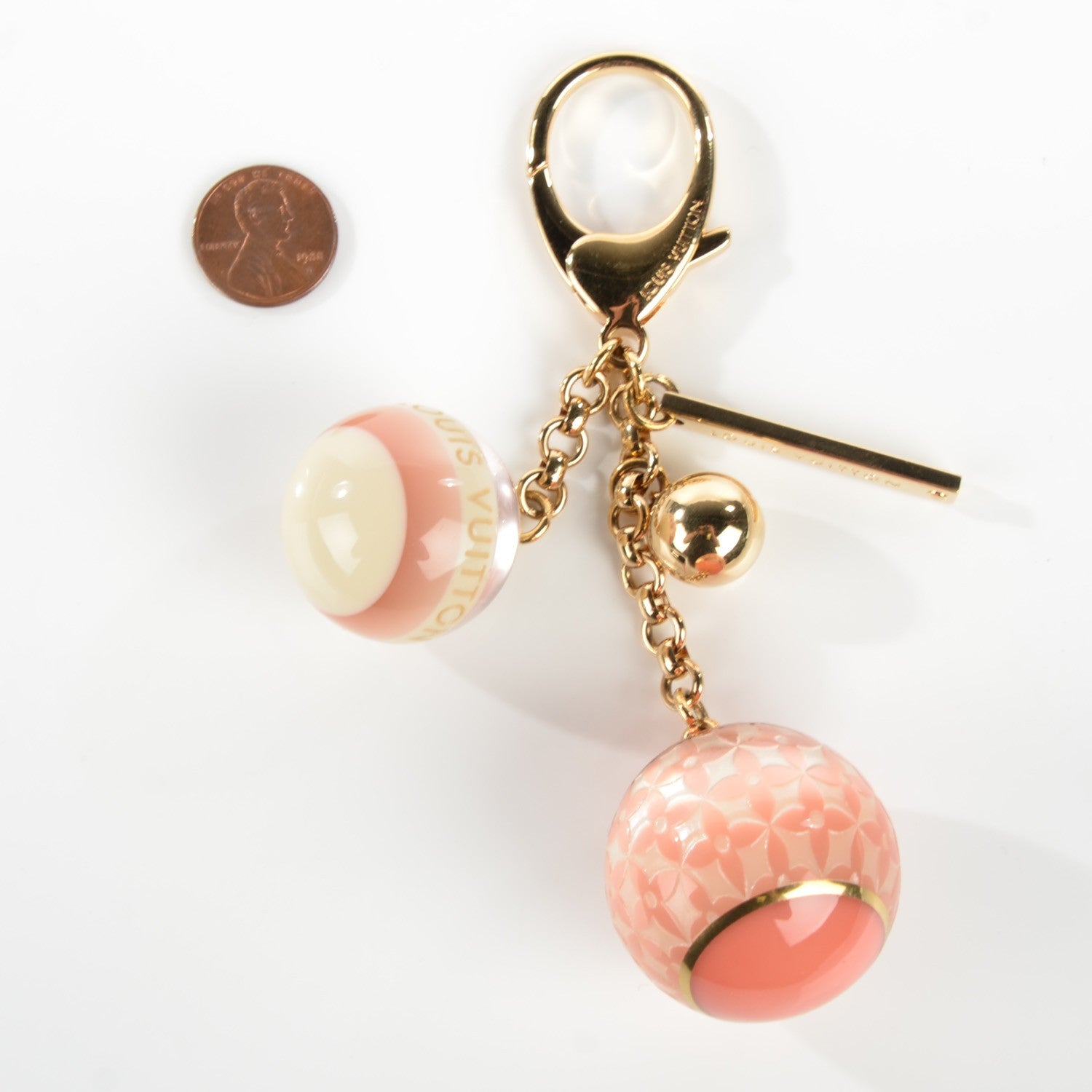 Louis Vuitton Mini Lin Croisette Bag Charm Pink 2 of 6