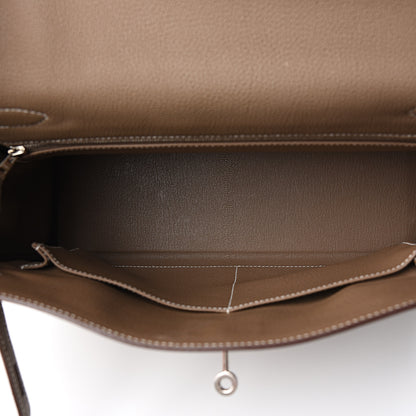 Hermes Togo Kelly Retourne 32 Etoupe 4 of 10