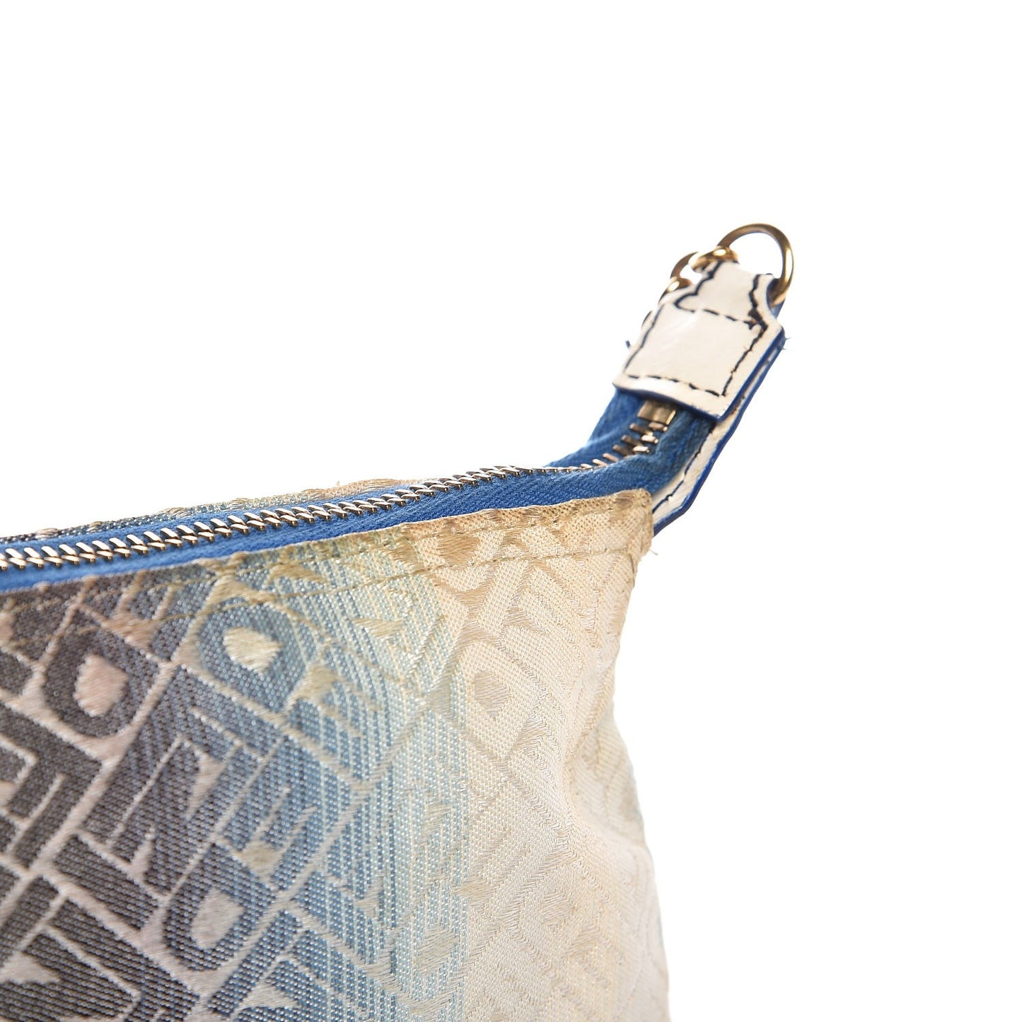 Canvas Ombre Logo Chain Strap Pochette Blue White