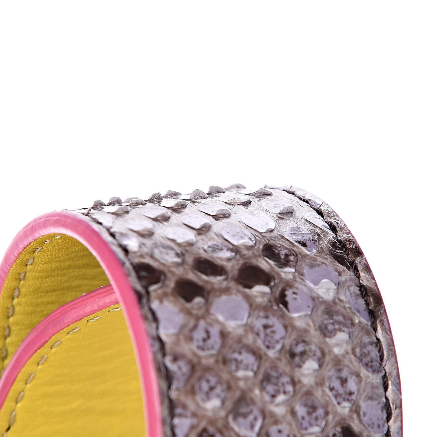 Shiny Python Vitello Dolce Strap You Purple Yellow