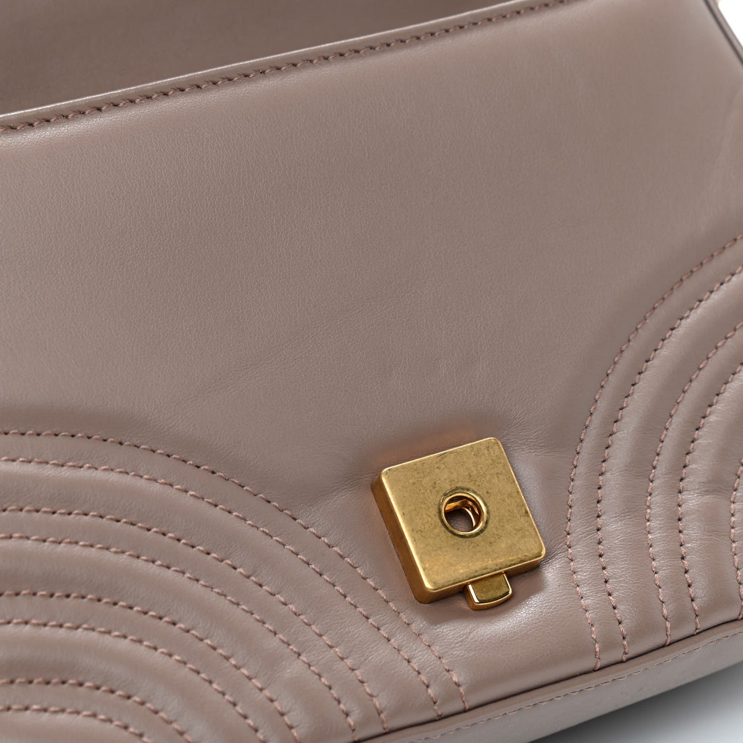 Calfskin Matelasse Mini GG Marmont Top Handle Shoulder Bag Porcelain Rose