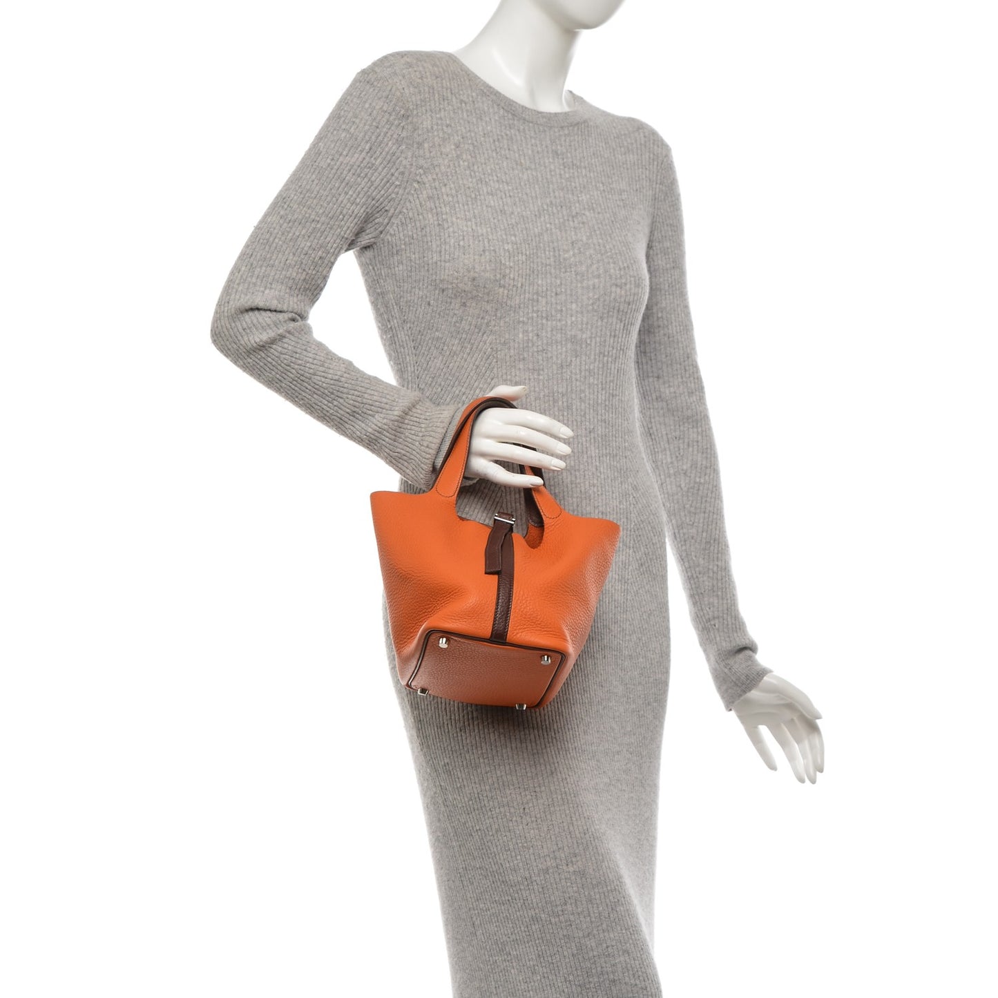 Taurillon Clemence Picotin 18 PM Orange H Havane