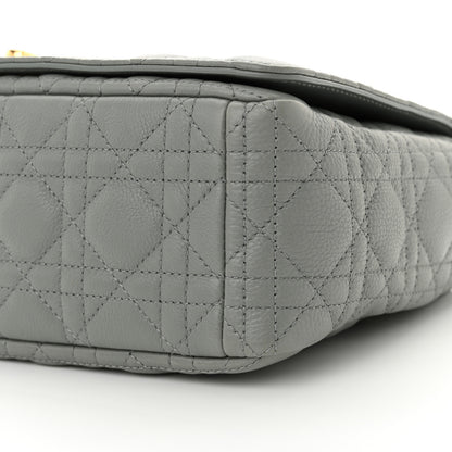 Christian Dior Grained Calfskin Cannage Large Caro Bag Grey Stone 10 of 11