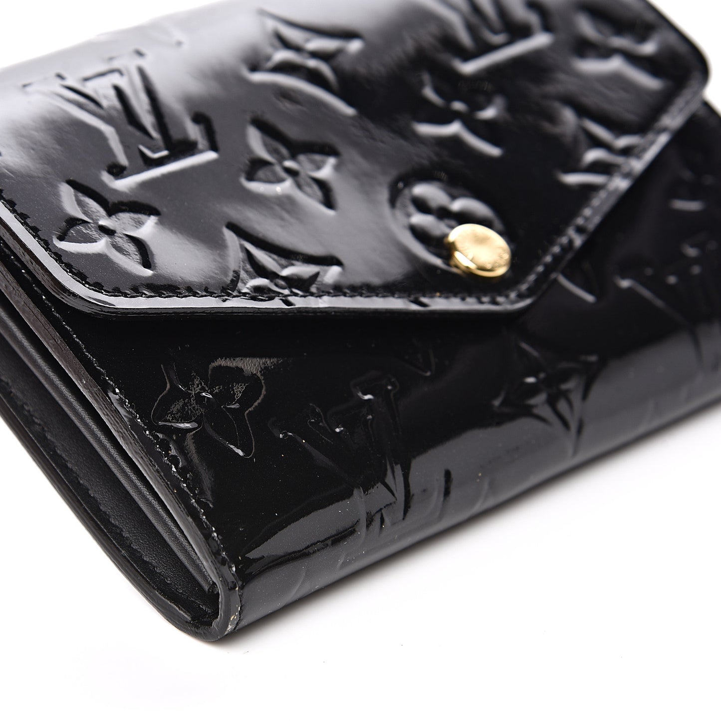 Vernis Sarah Compact Wallet Black Magnetique