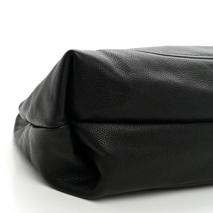 Gucci Grained Calfskin Softbit Maxi Shoulder Bag Black 9 of 10
