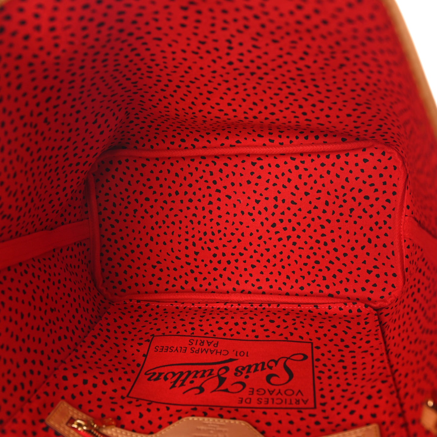 Monogram Kusama Waves Neverfull MM Red