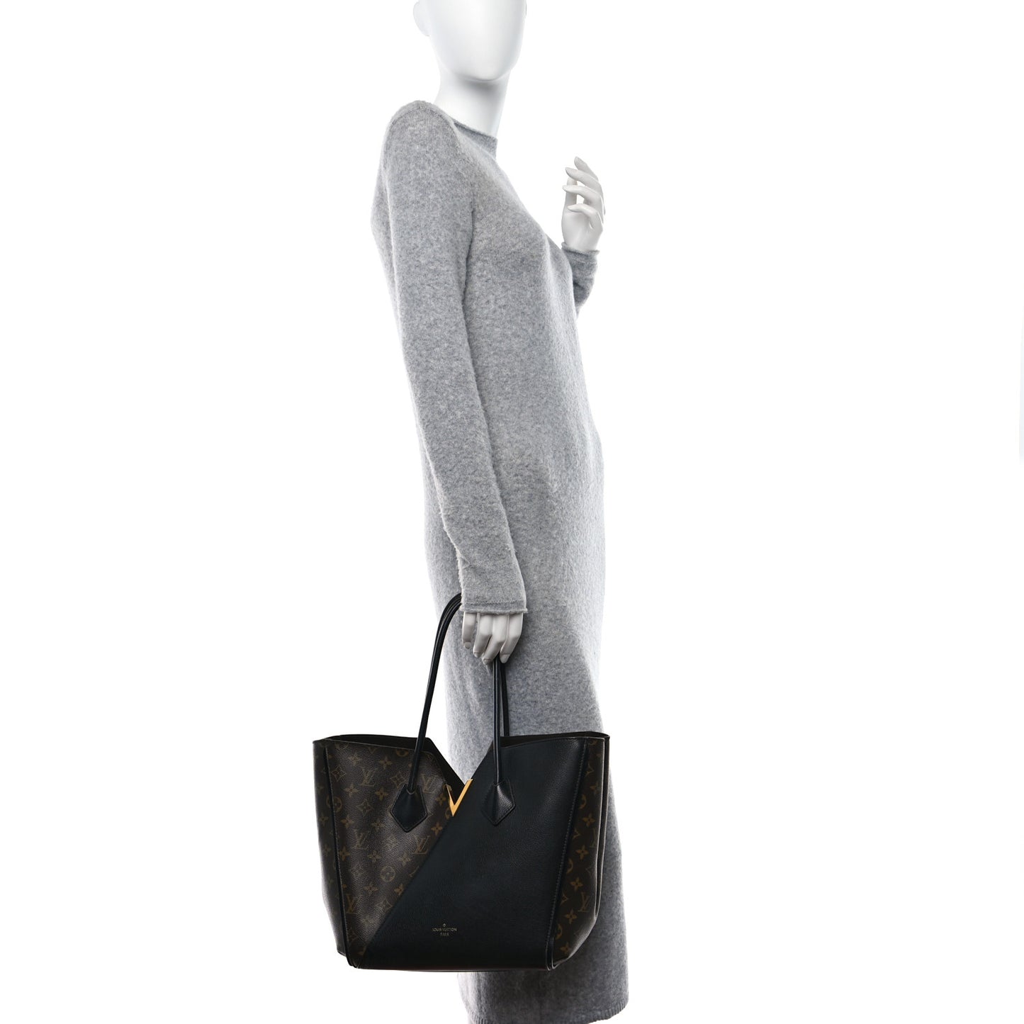 Calfskin Monogram Kimono Tote Black