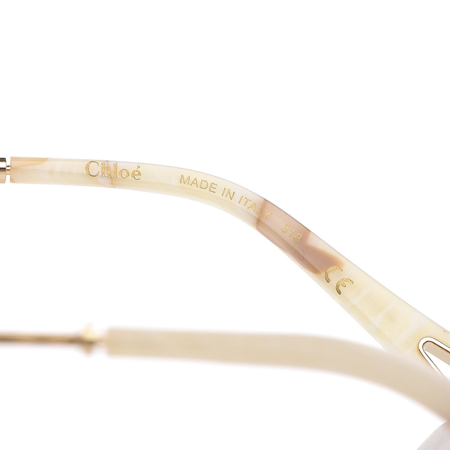 Rosie Bevelled Round Sunglasses CE142S Gold Gradient Blue