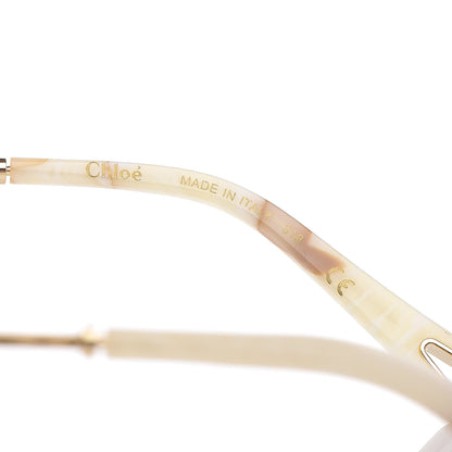Chloe Rosie Bevelled Round Sunglasses CE142S Gold Gradient Blue 6 of 7