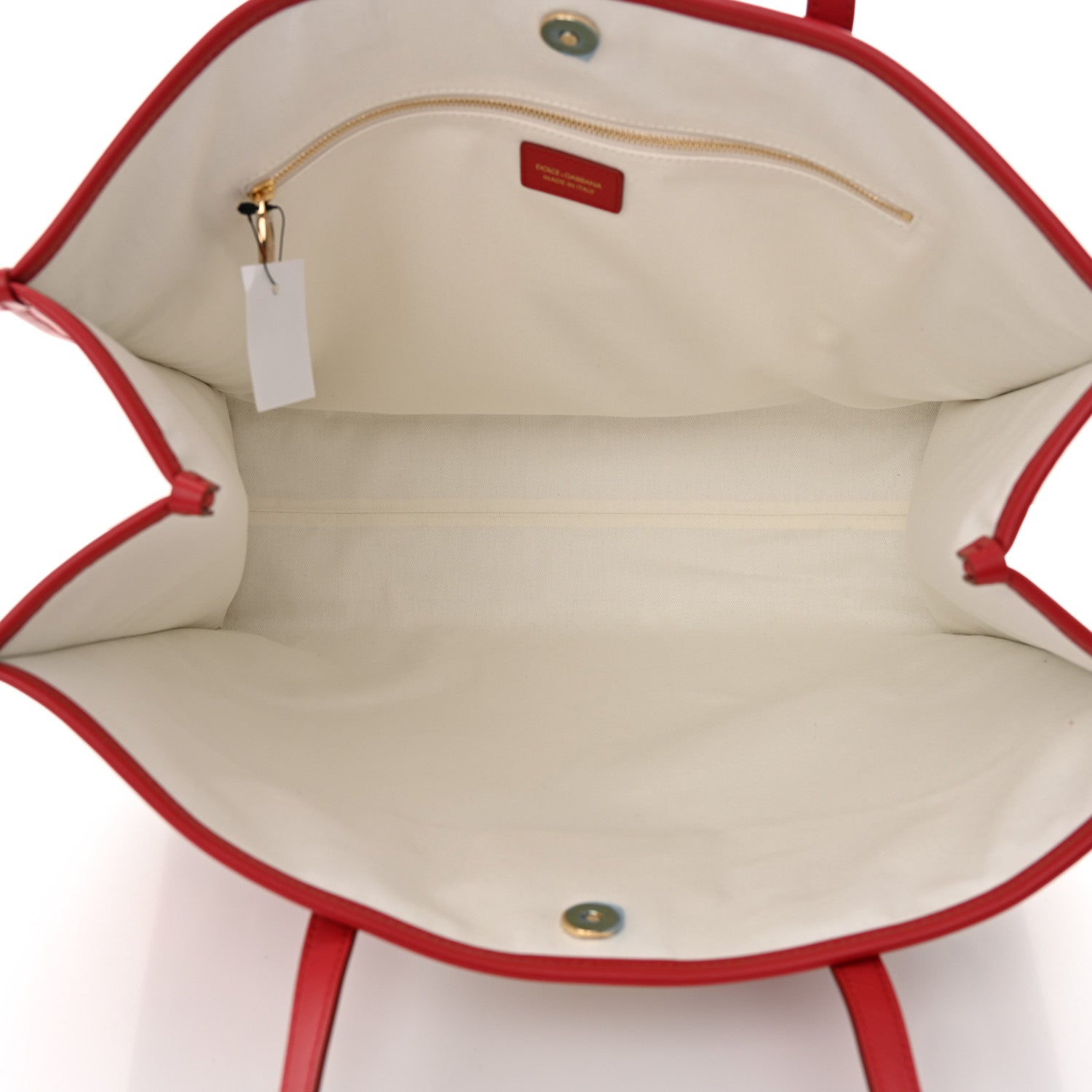 Dolce & Gabbana Canvas Roses Large Shopper Tote Red Multicolor 6 of 10