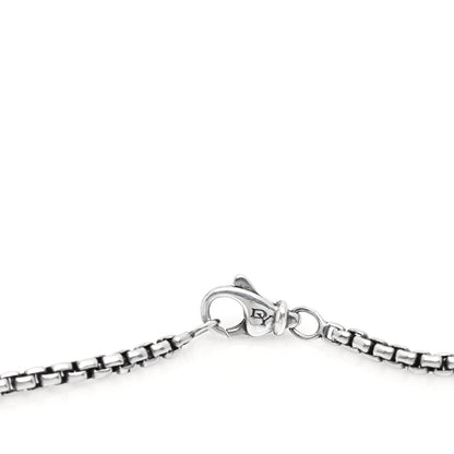 David Yurman Sterling Silver Tiger Eye Dog Tag Pendant Necklace 5 of 6