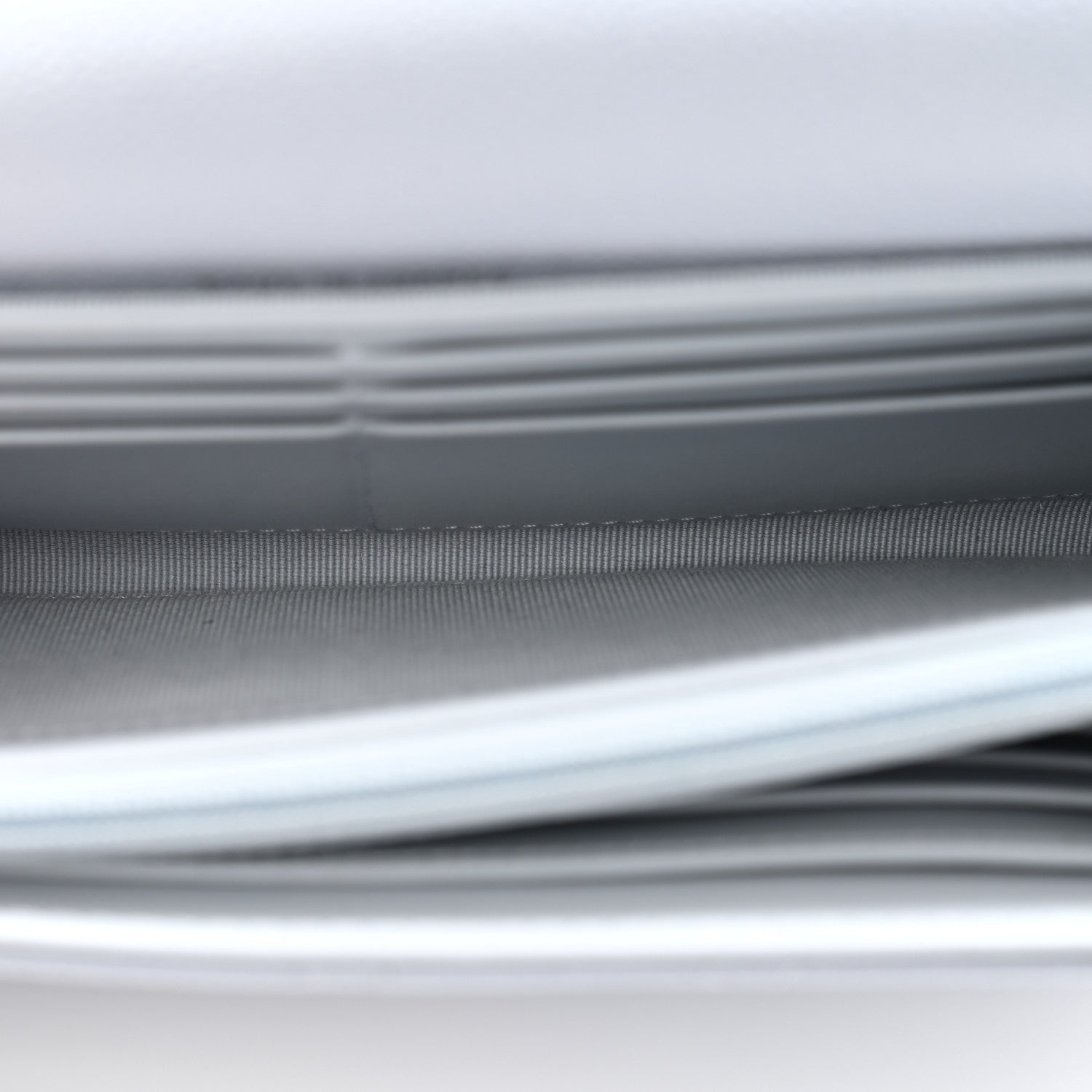 Chanel Caviar Quilted Large Gusset Flap Wallet Light Blue 5 of 10