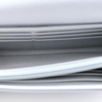 Chanel Caviar Quilted Large Gusset Flap Wallet Light Blue 5 of 10