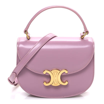 Celine Shiny Calfskin Triomphe Mini Besace Clea Pastel Pink 1 of 12
