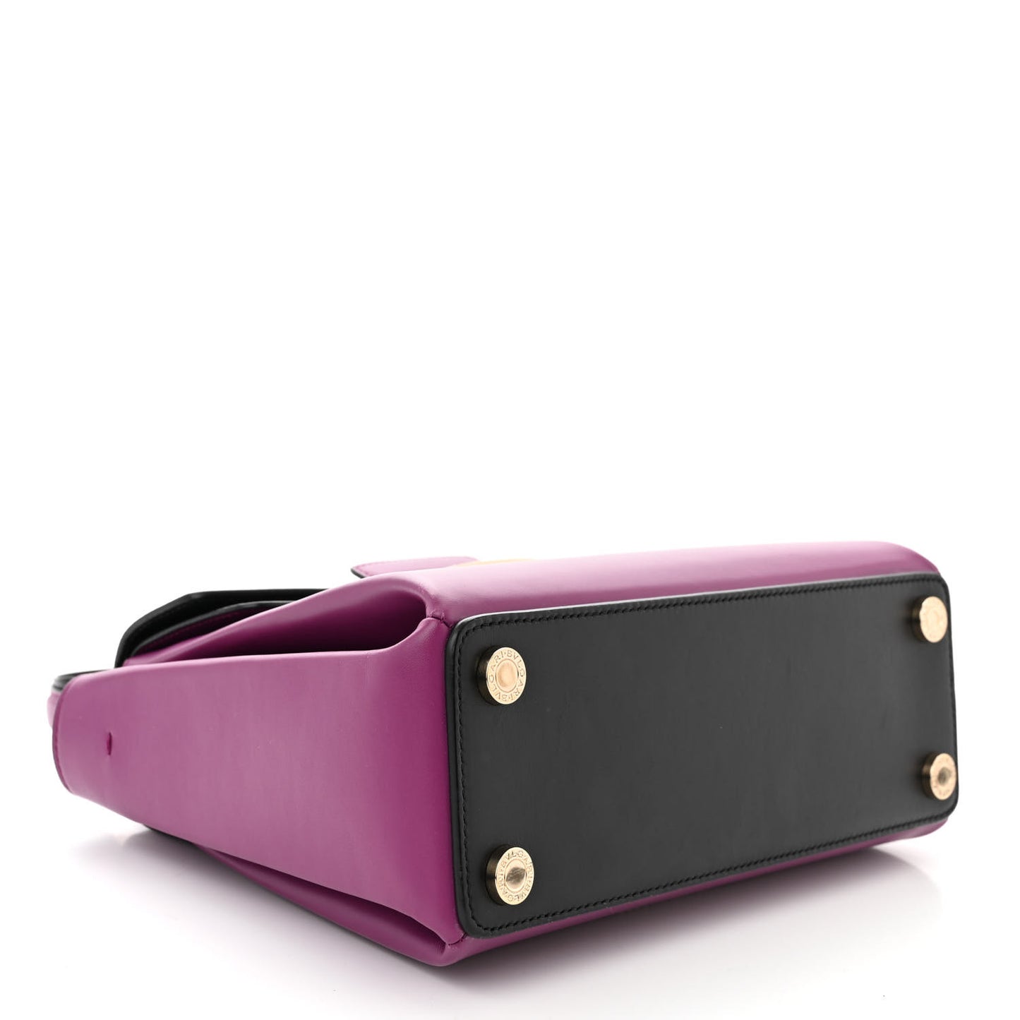 Calfskin Serpenti Viper Top Handle Bag Purple