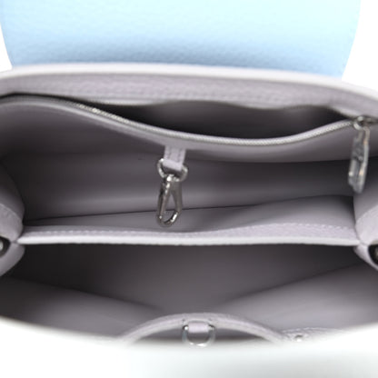 Louis Vuitton Taurillon Capucines PM Brume Olympe Blue White 5 of 8