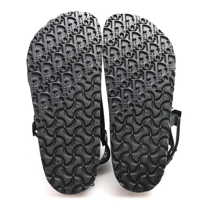 Christian Dior X BIRKENSTOCK Felted Wool Nubuck Calfskin Milano Sandal 39 Black 6 of 9