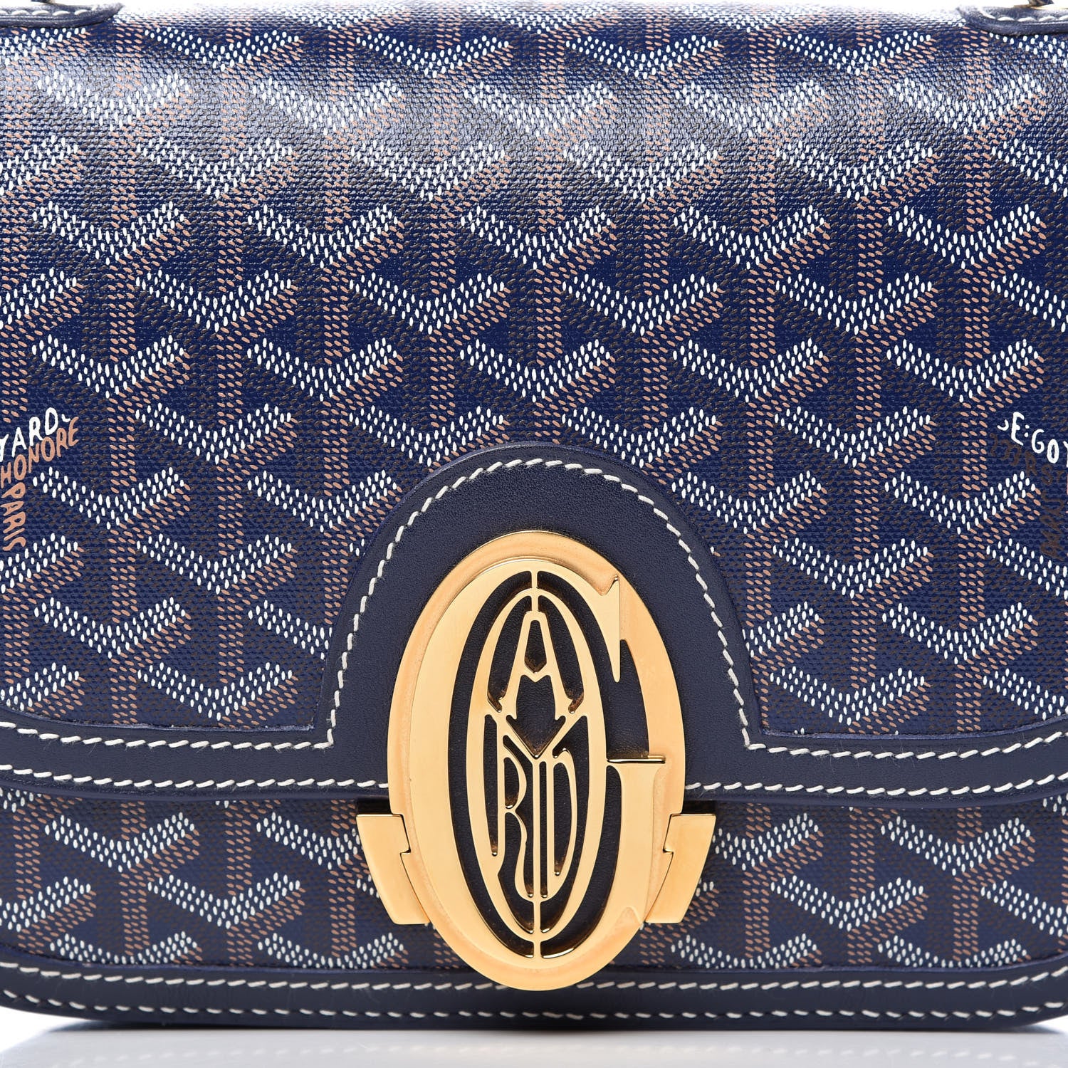 Goyard Goyardine 233 PM Shoulder Bag Navy 10 of 10