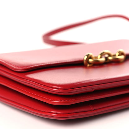 Saint Laurent Smooth Calfskin Le Maillon Satchel Rouge Eros 8 of 9