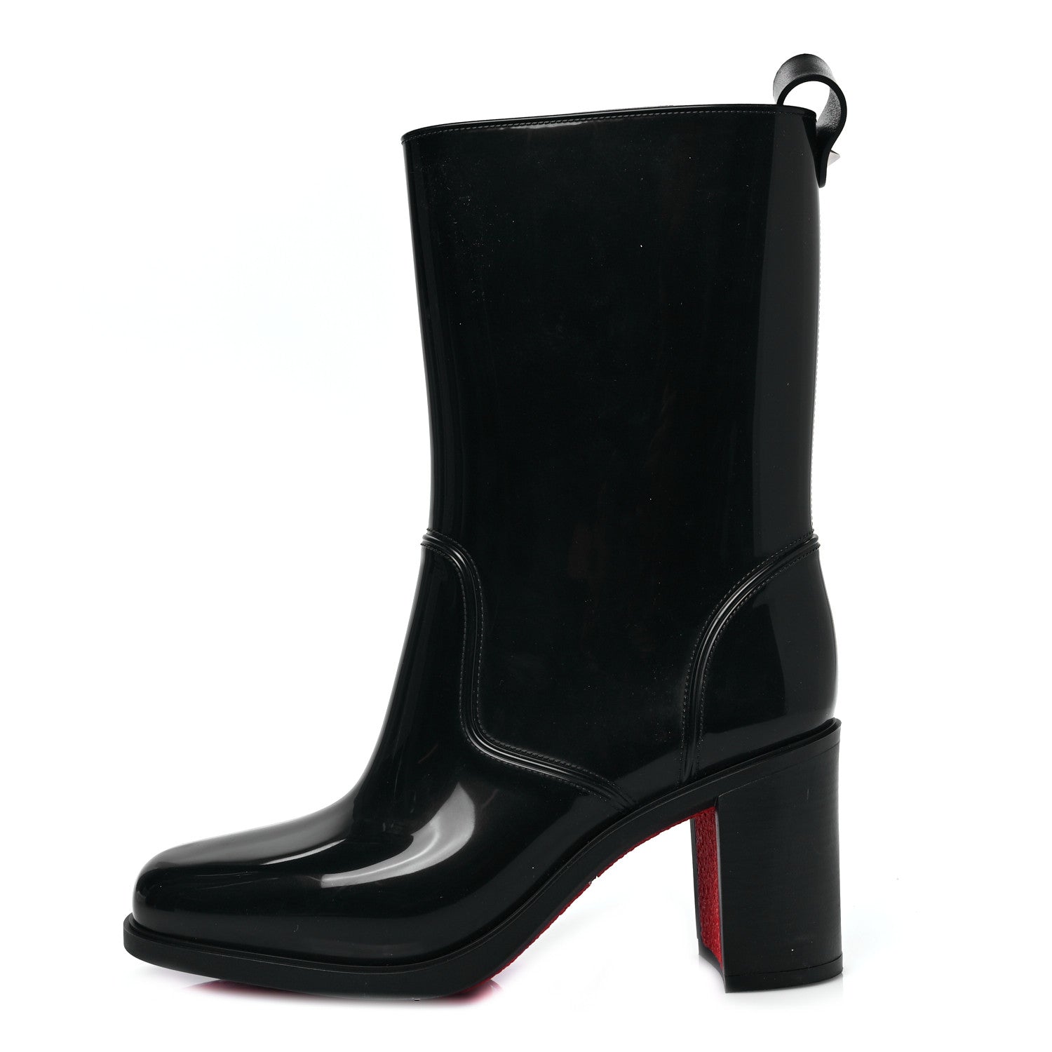 Christian Louboutin Recycled PVC Calfskin Loubirain 70 Boots 38 Black 1 of 6
