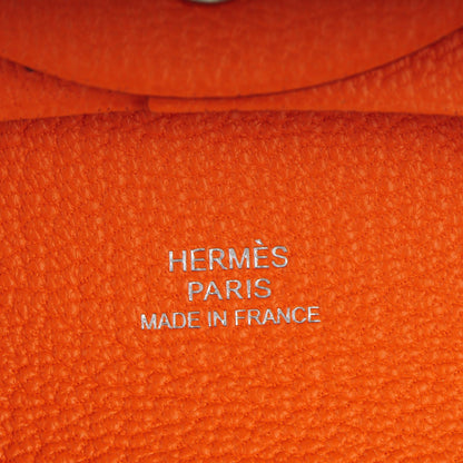 Hermes Chevre Mysore Bastia Coin Purse Orange 5 of 7
