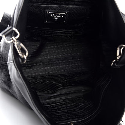 Prada Vitello Daino Tote Black 6 of 14