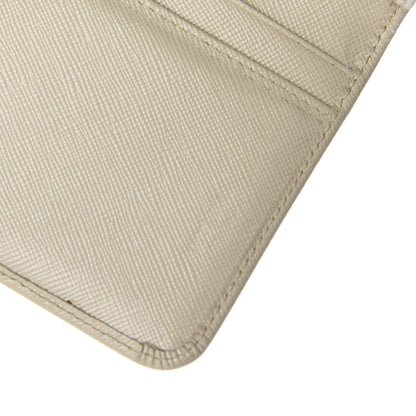 Prada Saffiano Metal Compact Wallet Cera 5 of 5