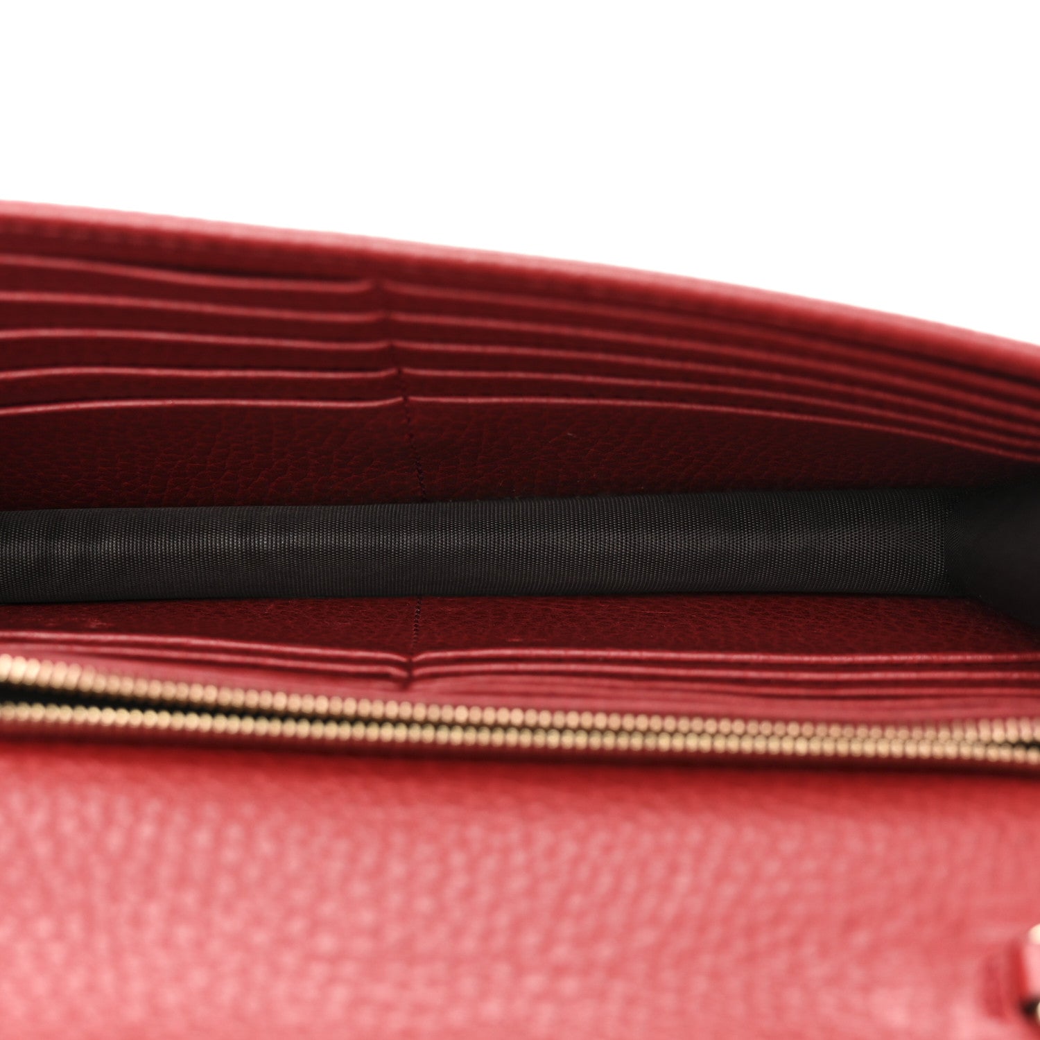 Gucci Dollar Calfskin Interlocking G Chain Wallet Red 5 of 10