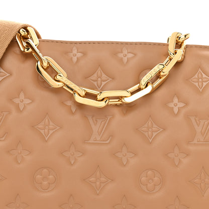 Louis Vuitton Lambskin Embossed Monogram Coussin PM Camel 5 of 10