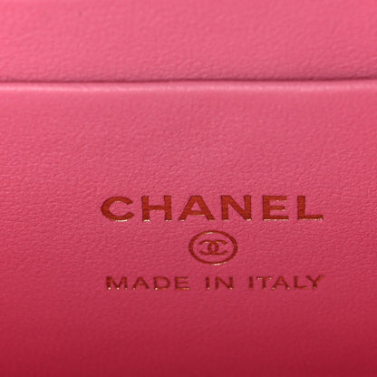 Chanel Lambskin Quilted Metal Twist Small Top Handle Vanity Case With Chain Pink 6 of 10
