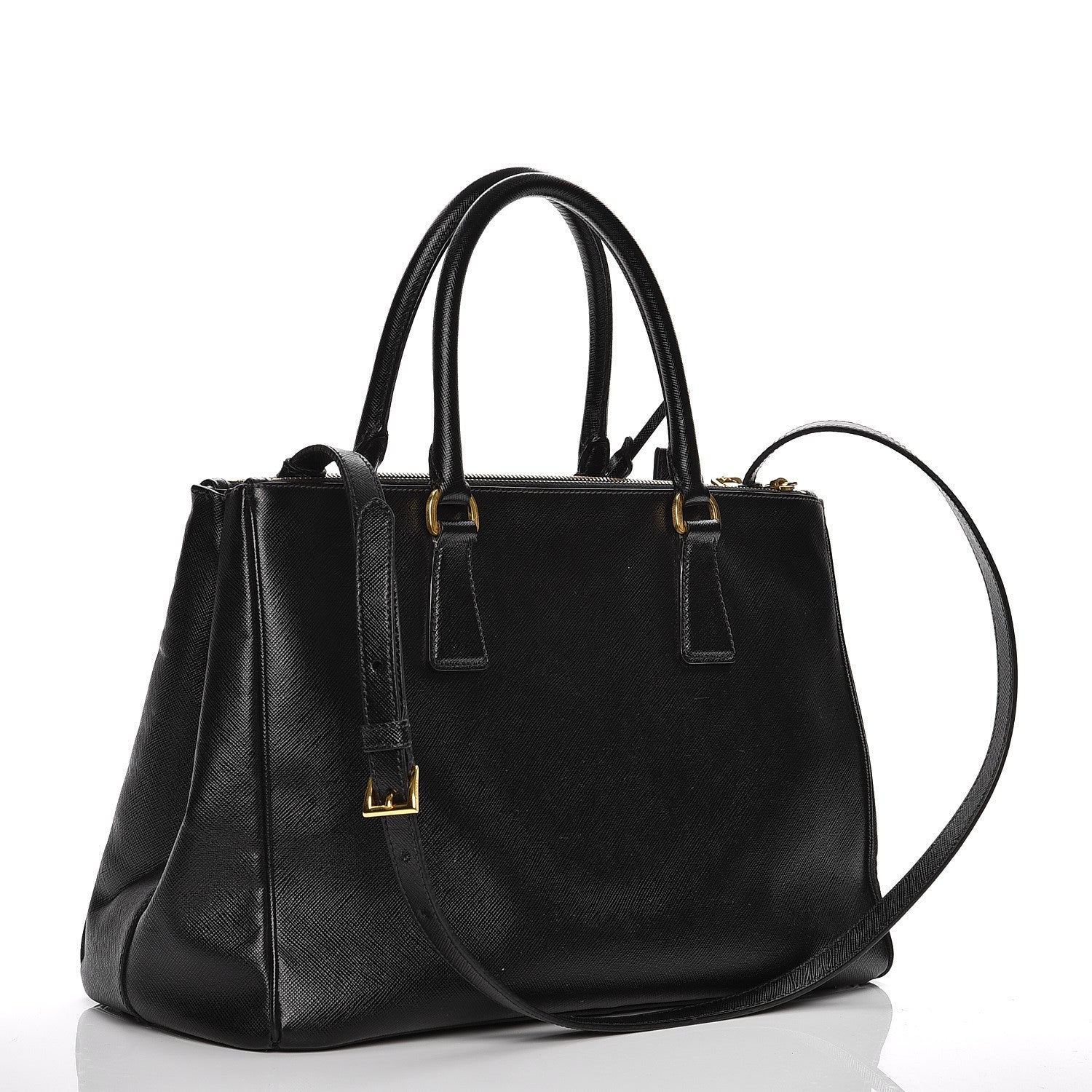 Prada Saffiano Medium Galleria Double Zip Tote Black 3 of 14