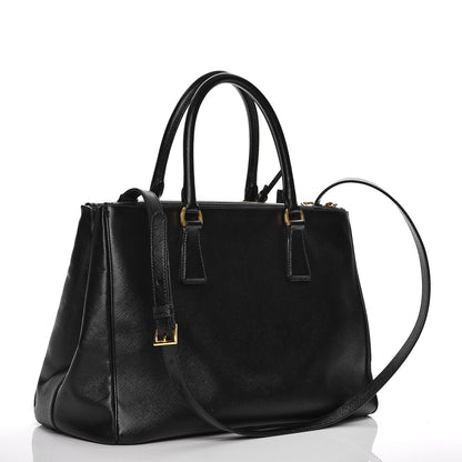 Prada Saffiano Medium Galleria Double Zip Tote Black 3 of 14