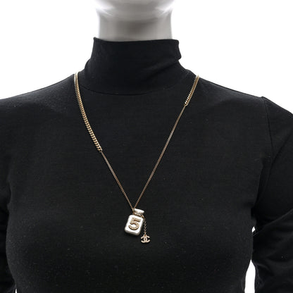 Chanel Resin Crystal CC No 5 Perfume Bottle Necklace 2 of 4