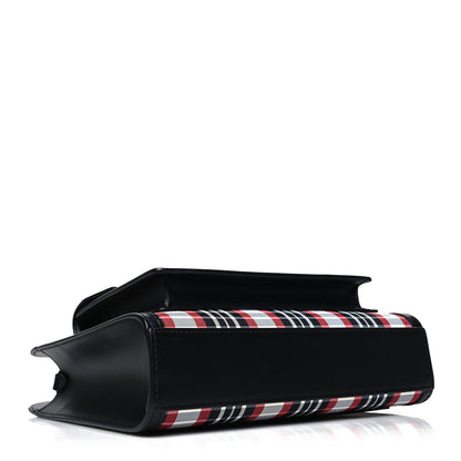 Burberry Calfskin Nylon Tartan Mini Pocket Bag Bright Red 4 of 11