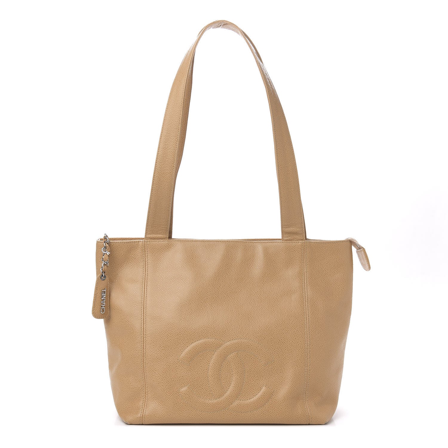 Chanel Caviar CC Shoulder Bag Beige 1 of 10