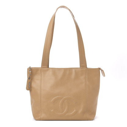 Chanel Caviar CC Shoulder Bag Beige 1 of 10