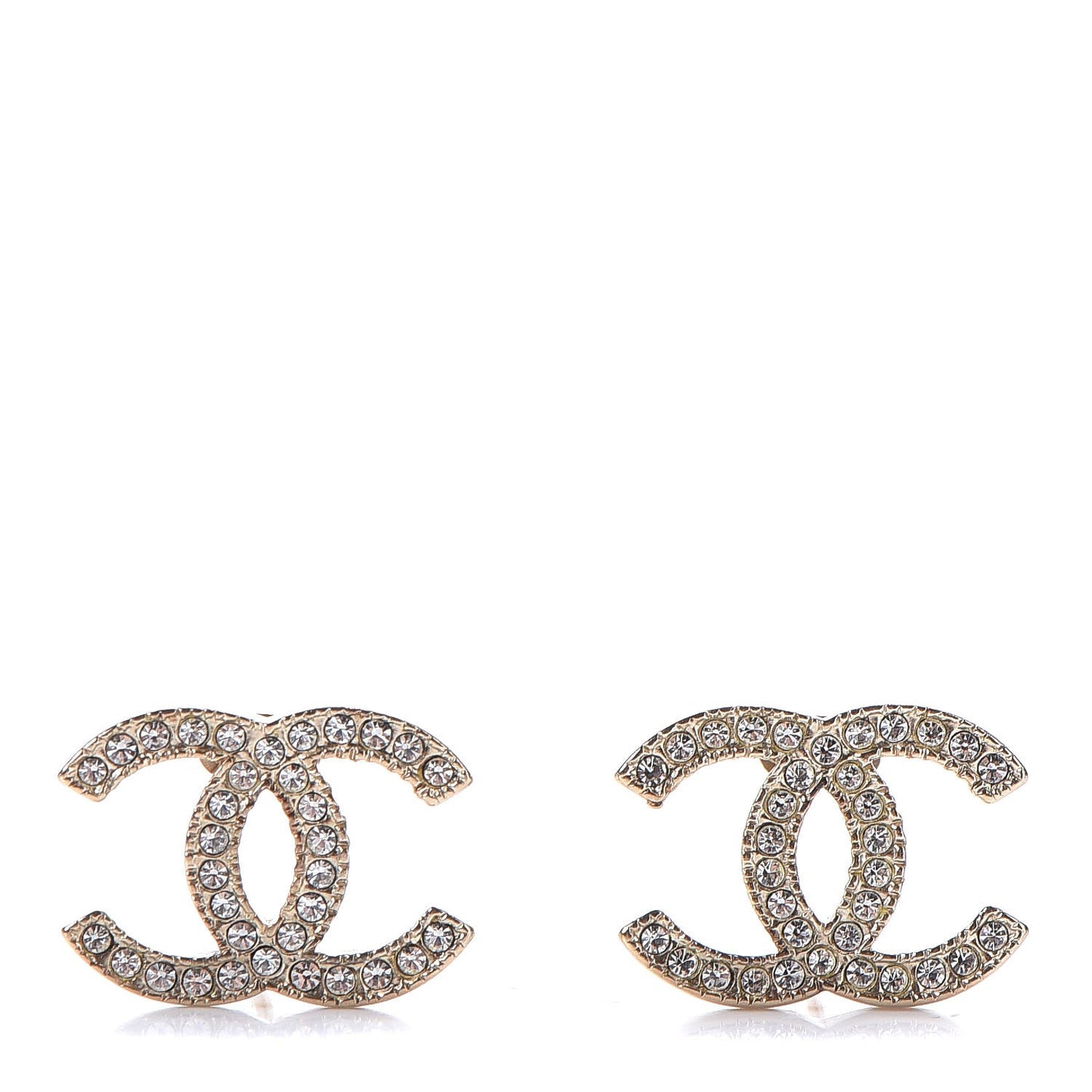 Crystal CC Earrings Gold