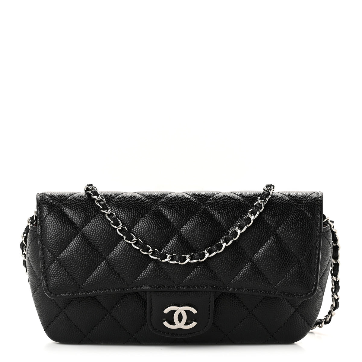 Chanel Caviar Quilted Glasses Case With Chain Black 2 of 21