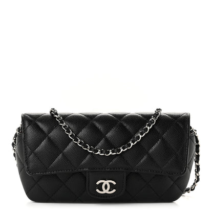 Chanel Caviar Quilted Glasses Case With Chain Black 2 of 21