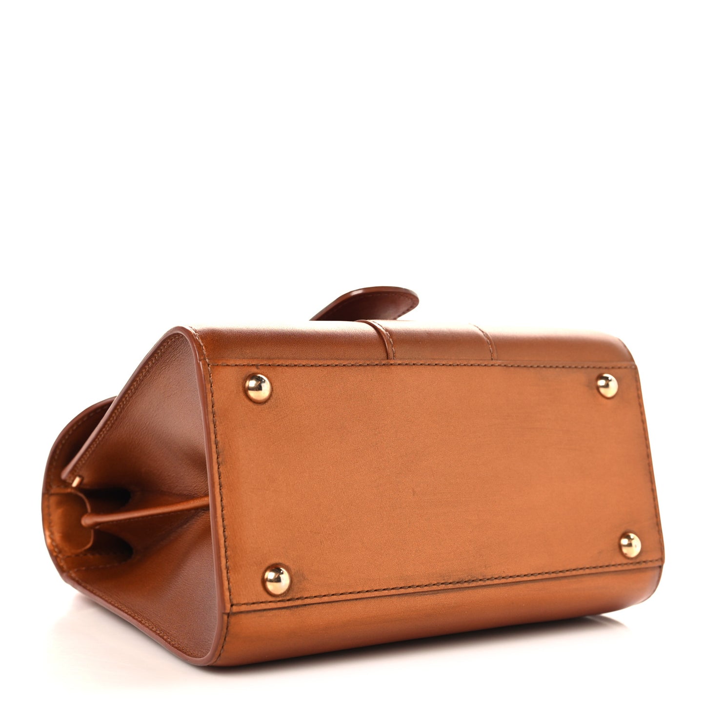 Box Calfskin Mini Brillant Satchel Bronze