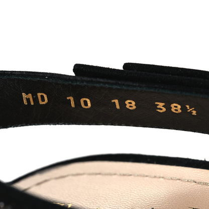 Christian Dior Mesh Plumetis Crystal Suede J'Adior Slingback 65mm Pumps 38.5 Nude Black 6 of 10