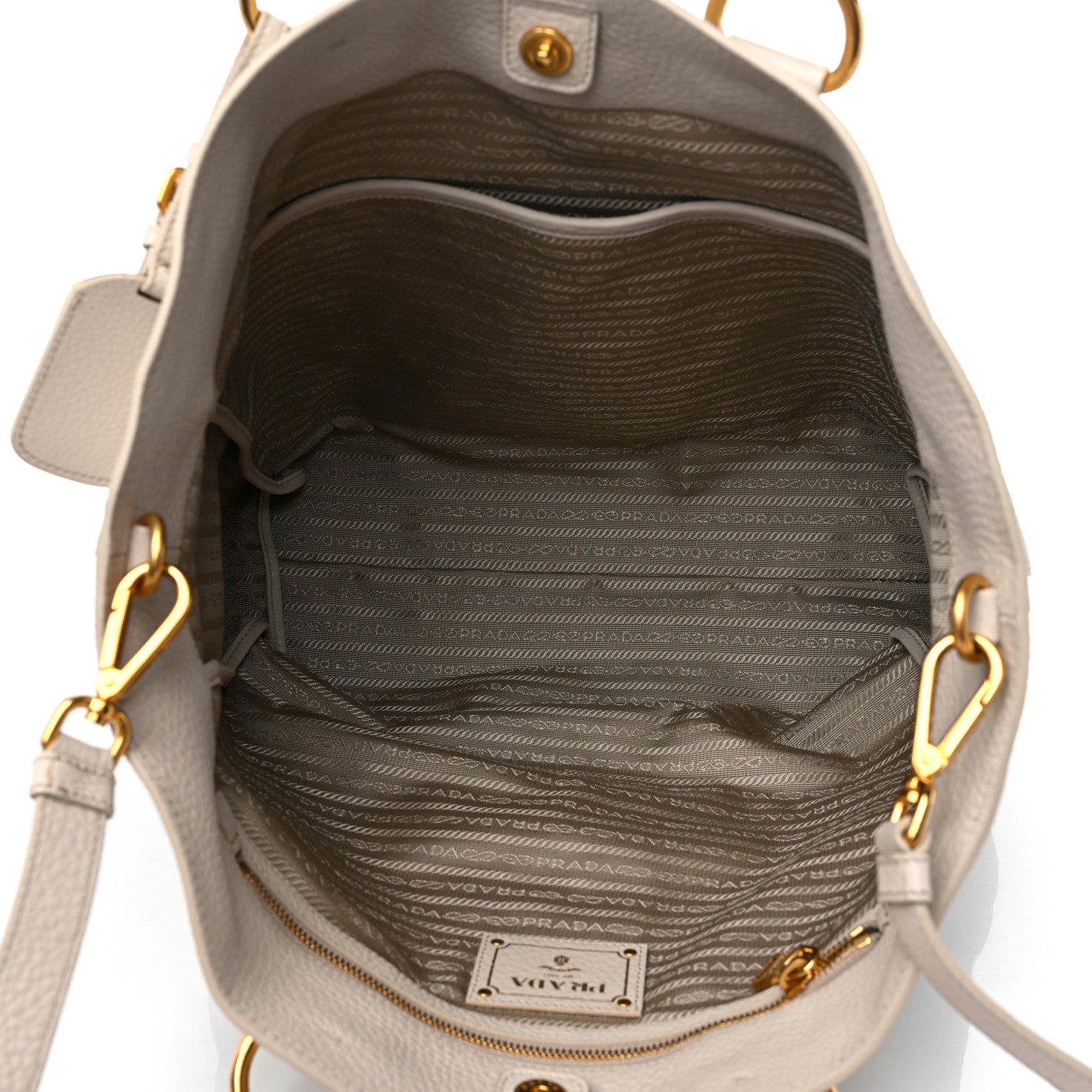Prada Vitello Daino Tote Talco 4 of 13