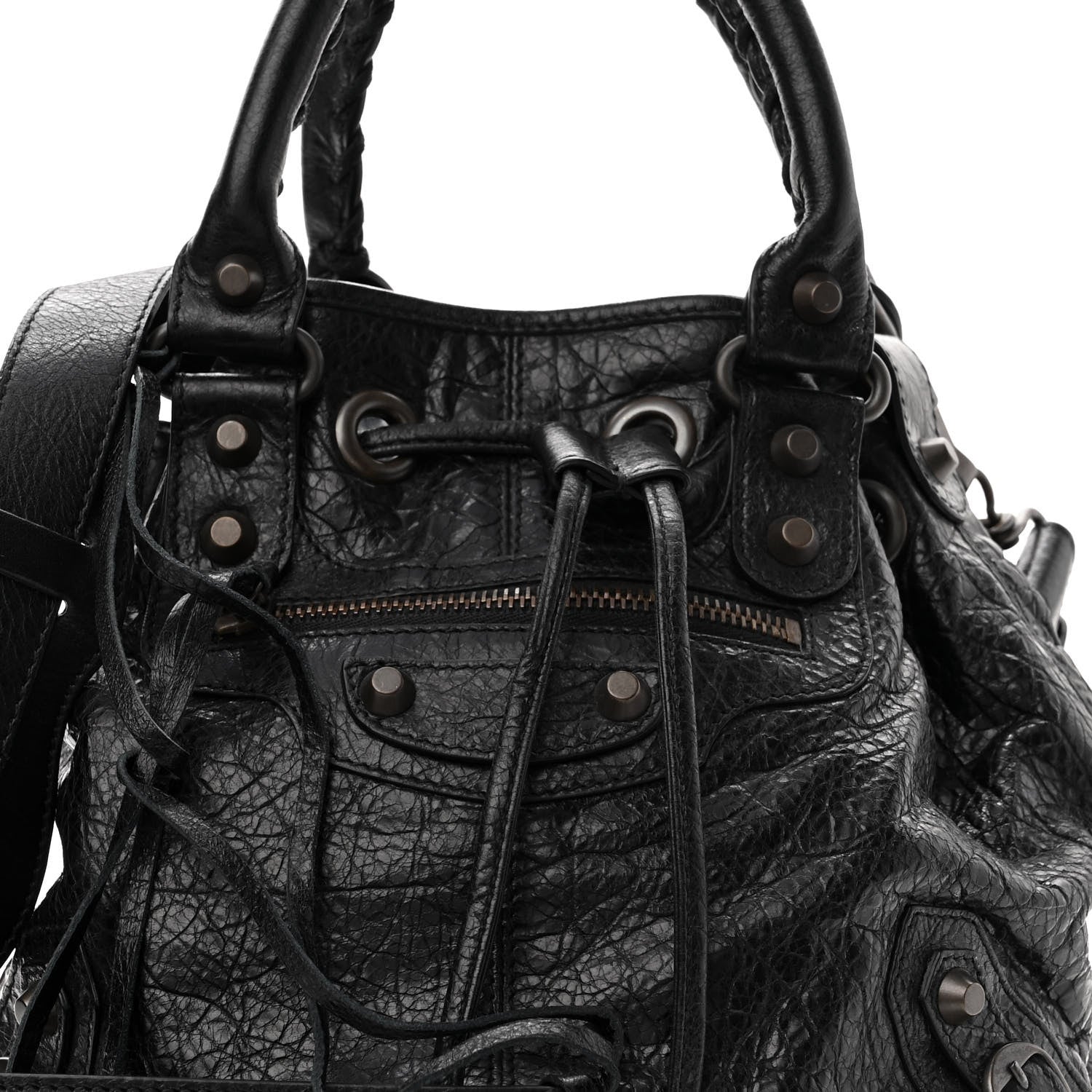 Balenciaga Agneau Classic Hardware Mini Pompon Black 7 of 9