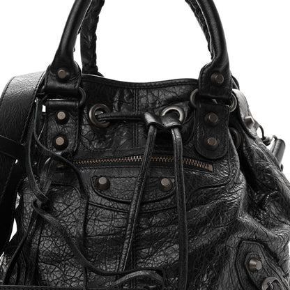 Balenciaga Agneau Classic Hardware Mini Pompon Black 7 of 9