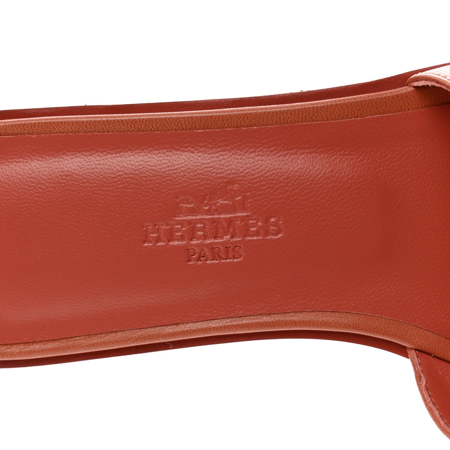 Hermes Goatskin Oran Sandals 35.5 Rouge Blush 6 of 9