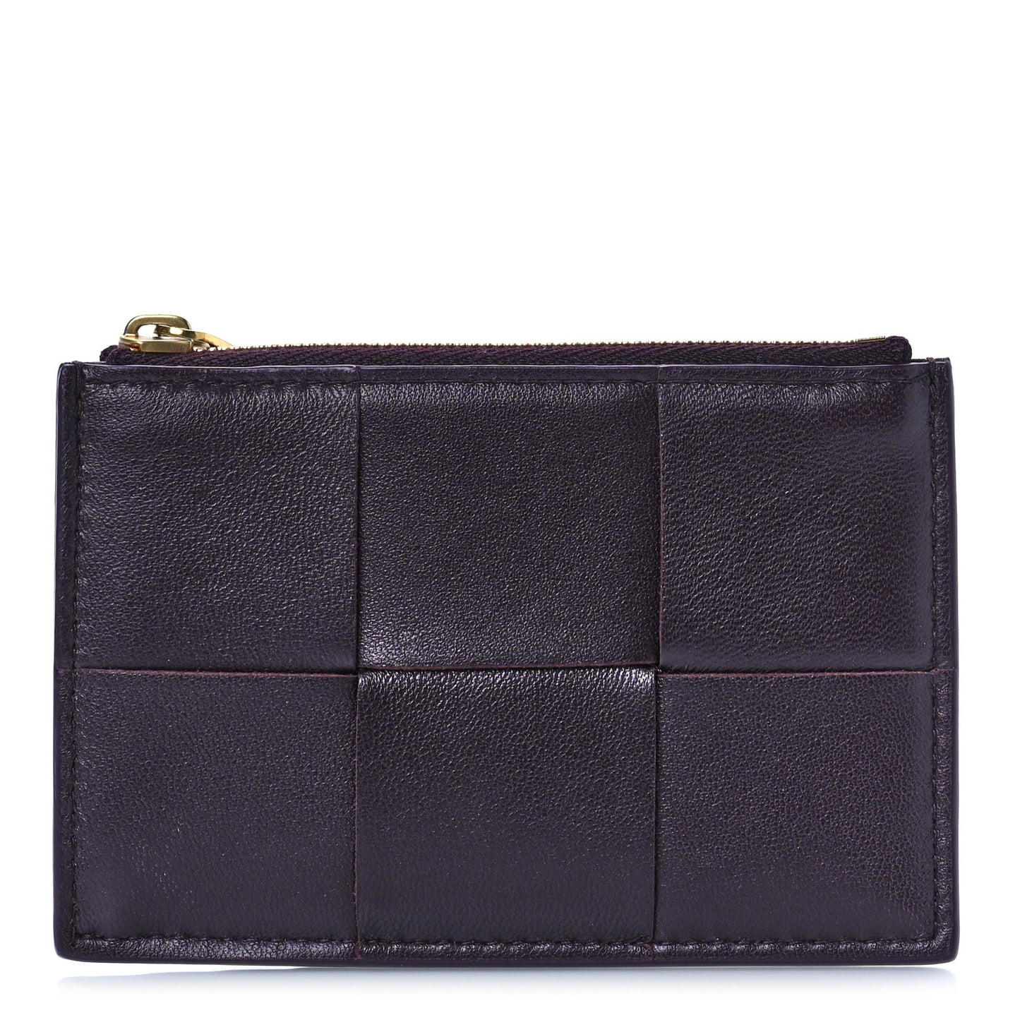 Nappa Maxi Intrecciato Zip Wallet Purple