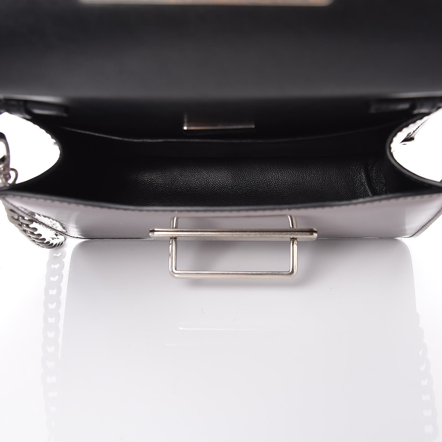 Prada Metallic Vitello Saffiano Cahier Bag Ferro Black 5 of 6